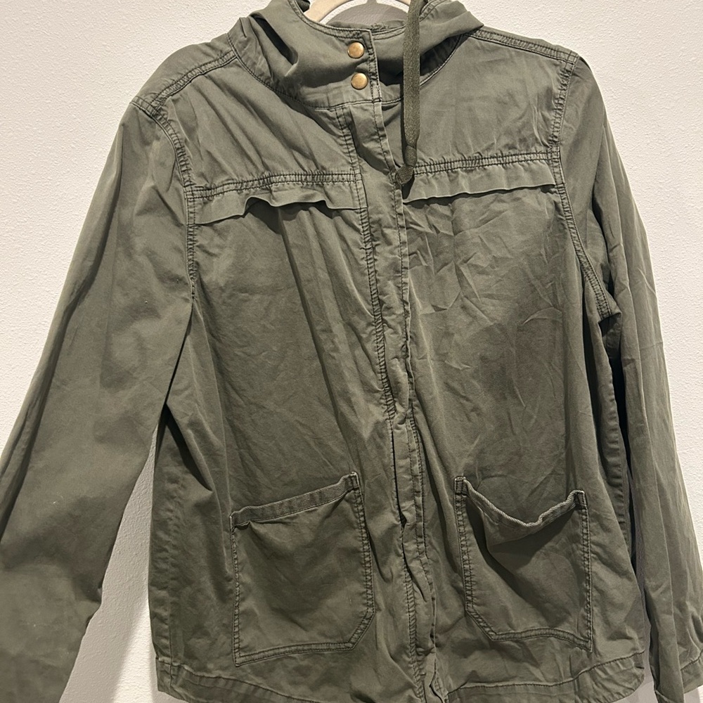 So Olive Green Hooded Jacket